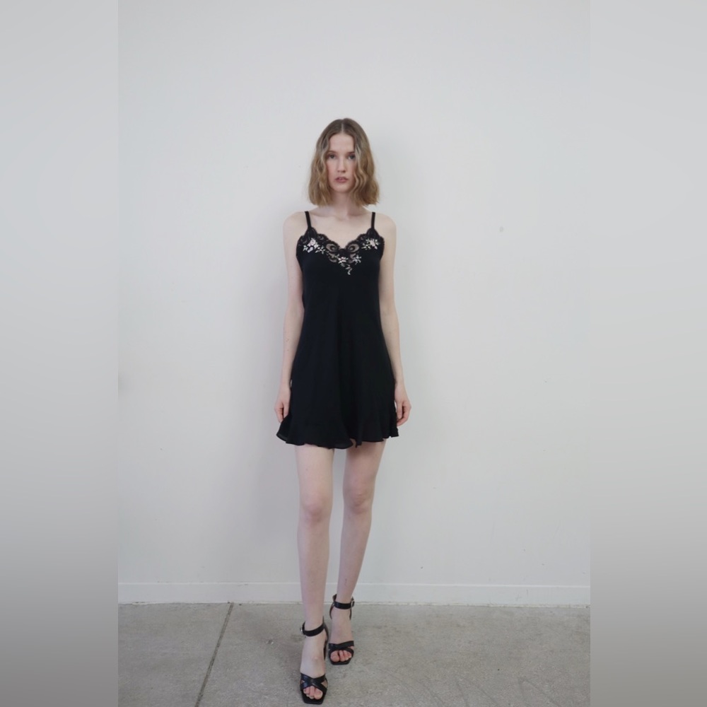 Oscar De La Renta pink label slip dress M